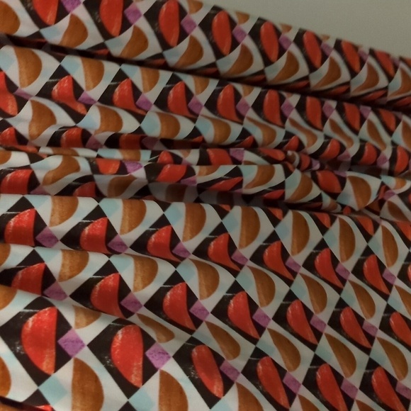 Iman 60's Boho Retro Pattern Stretchy Jumpsuit Waist Tie Waist Size Large - Picture 9 of 11